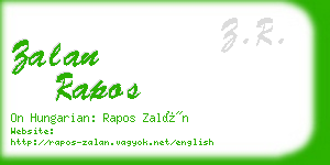 zalan rapos business card